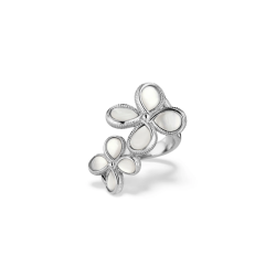Judith Ripka Jardin Double Flower Ring with Mother of Pearl