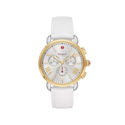 Michele Sporty Sport Sail White Silicone-Wrapped Stainless Steel Watch