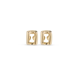 UNO de 50 Gold Plated Square Link-Shaped Earrings