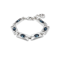 UNO de 50 The Crown Blue Crystal Bracelet