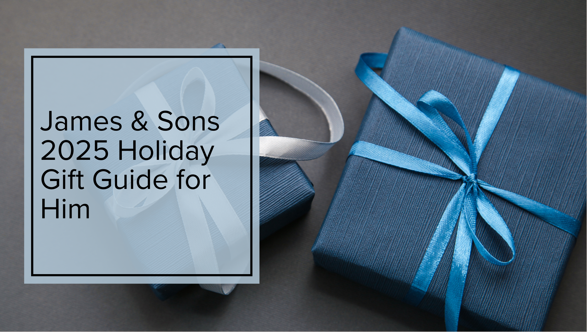 James & Sons 2025 Holiday Gift Guide for Him blog title