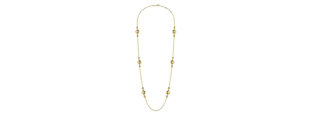 A textured 14k yellow gold chain