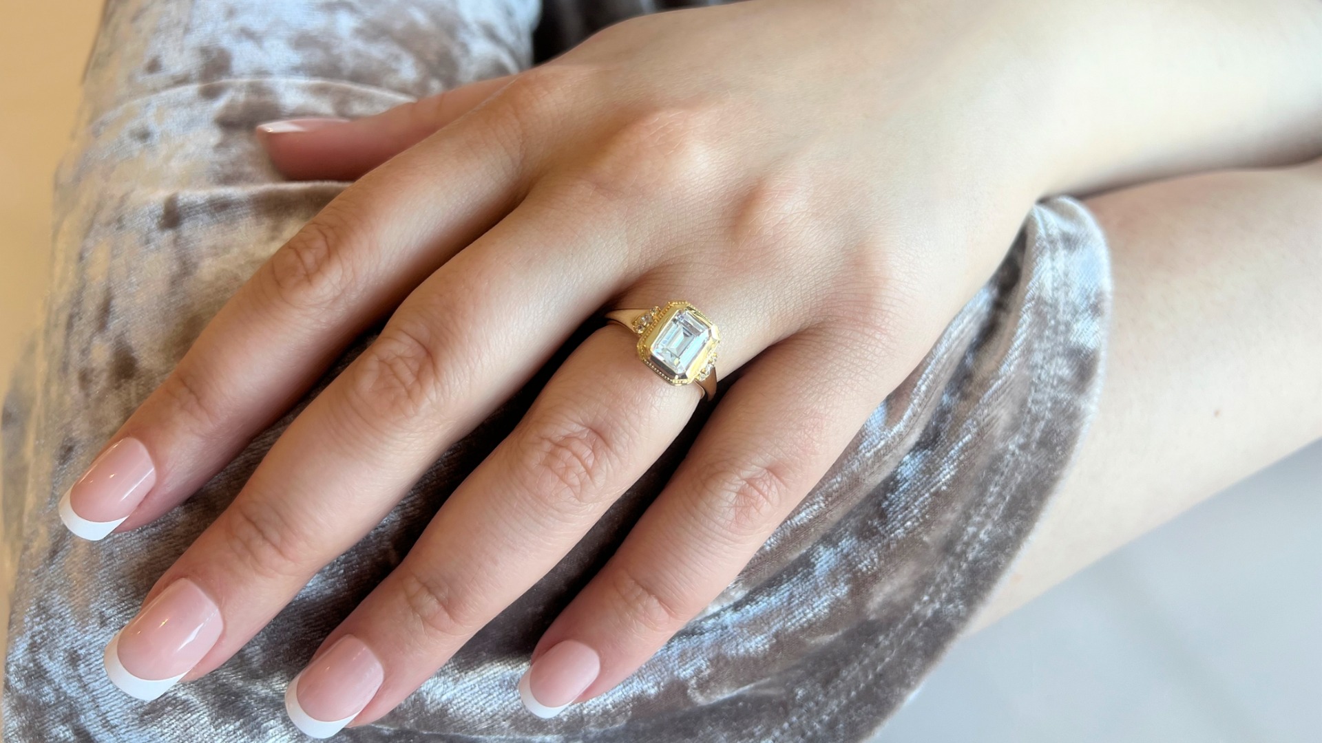 J&S Collection Bezel Set Engagement Ring