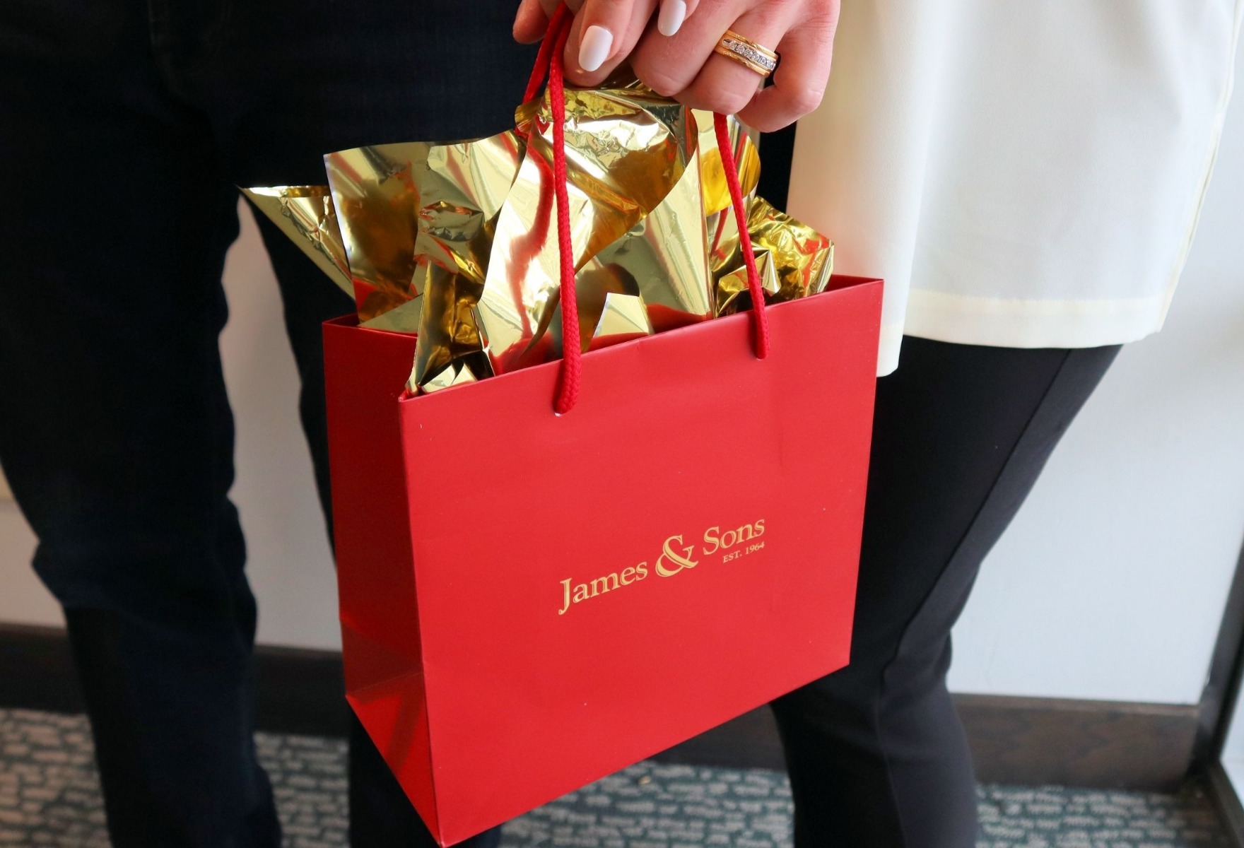 James & Sons Red Bag