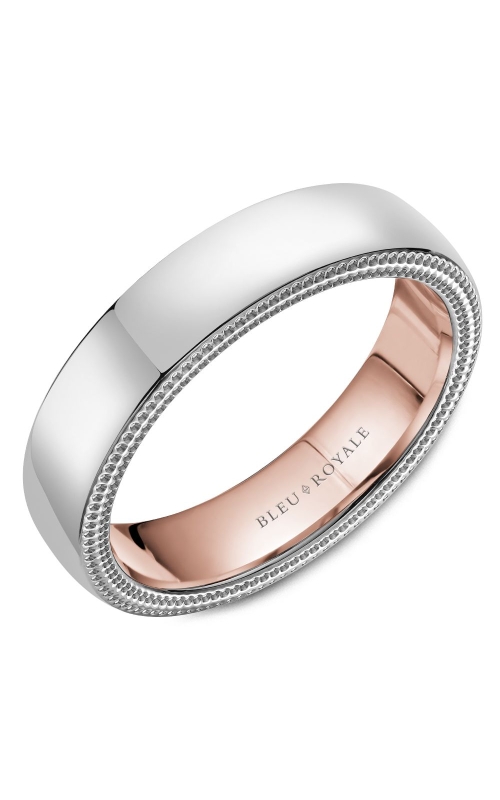 Bleu Royale 5.5mm 14k White & Rose Gold Wedding Band