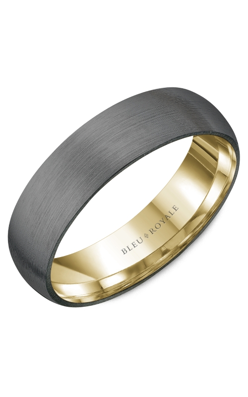 Bleu Royale 14k Tantalum Grey and Yellow Gold Wedding Band