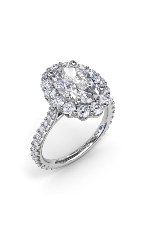 Fana 1.07ctw Diamond Floral Halo Engagement Ring Mounting