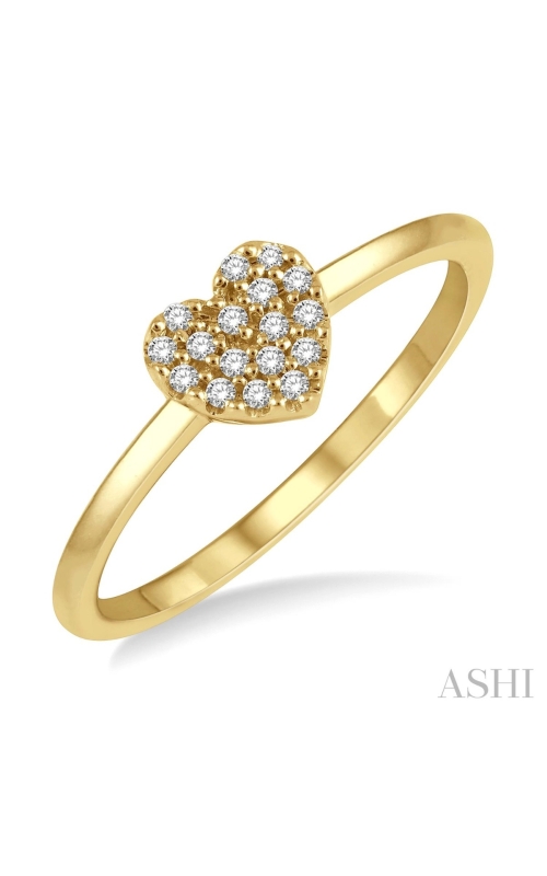 J&S Collection Petite 0.10ctw Diamond Heart Ring
