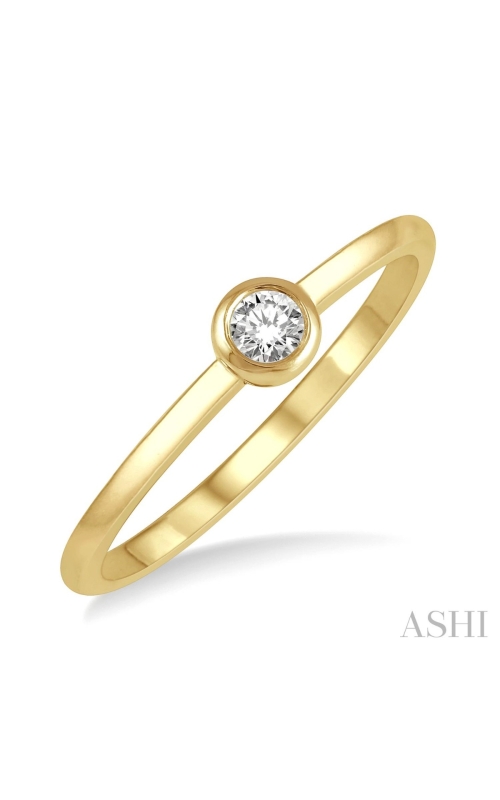 J&S Collection Petite 0.10ctw Diamond Bezel Ring