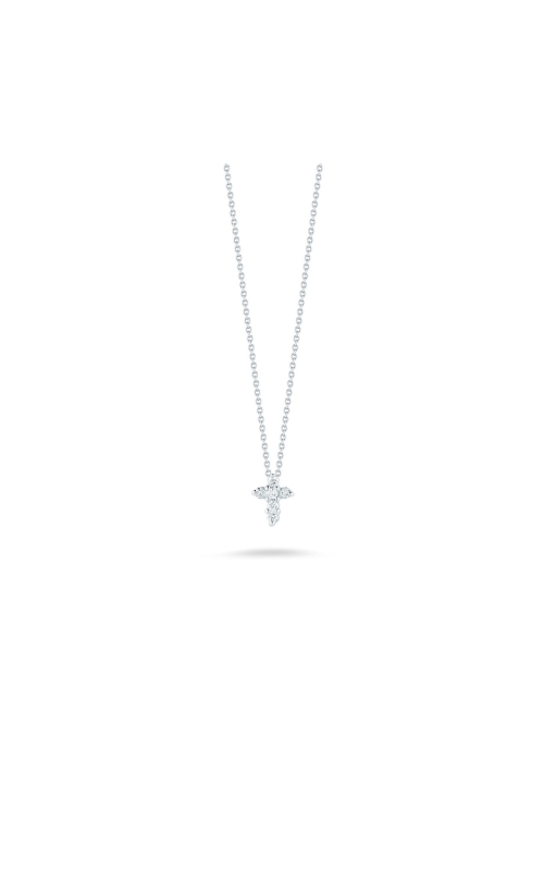 Roberto Coin Tiny Tresaures 0.11ctw Diamond Baby Cross Necklace