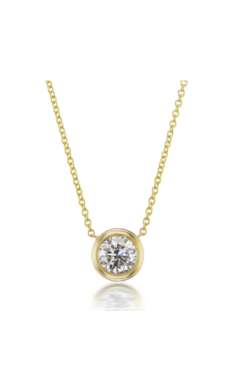 David Weisz .70CT Solitaire Bezel Pendant
