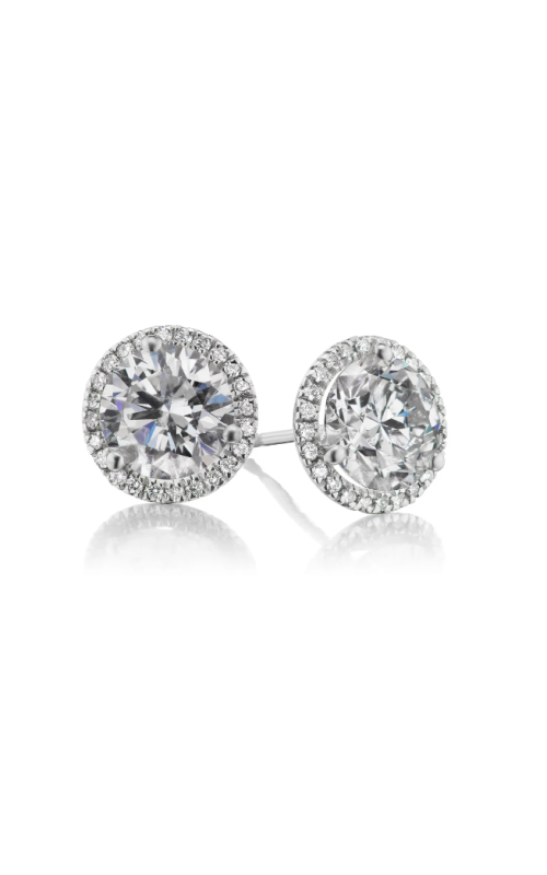 David Weisz 1.59CTW Halo Diamond Stud Earrings