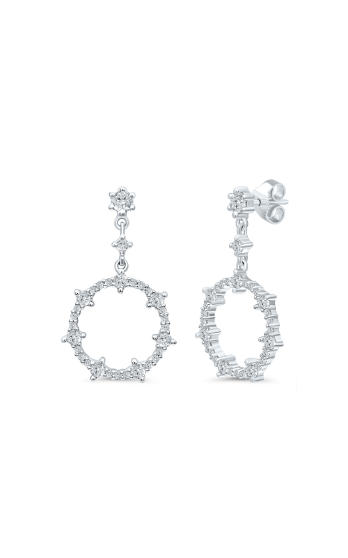 J&S Collection .50ctw Diamond Circle Drop Earrings