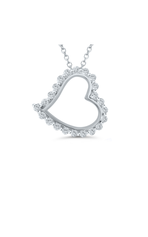 J&S Collection .25ctw Diamond Sideways Heart Pendant
