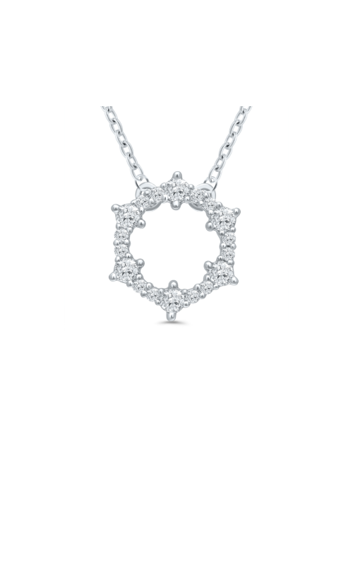 J&S Collection .15ctw Diamond Mini Circle Pendant