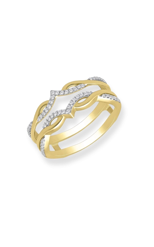 J&S Collection .20ctw Diamond Entwined Ring Guard