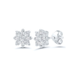 J&S Collection .25ctw Diamond Cluster Earrings