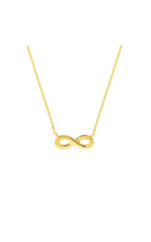 J&S Collection Mini Infinity Necklace In 14k White Gold