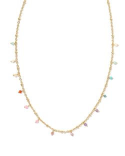 Kendra Scott Camry Gold Beaded Strand Necklace in Pastel Mix