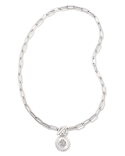 Kendra Scott Brielle Convertible Medallion Chain Necklace in Silver