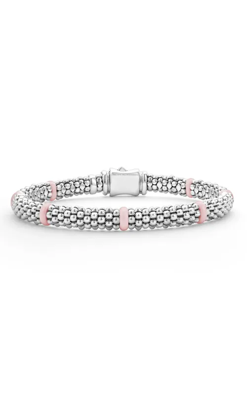 LAGOS Pink Caviar Ceramic Station Bracelet