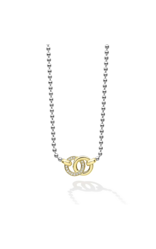 LAGOS Signature Caviar Interlocking Diamond Necklace