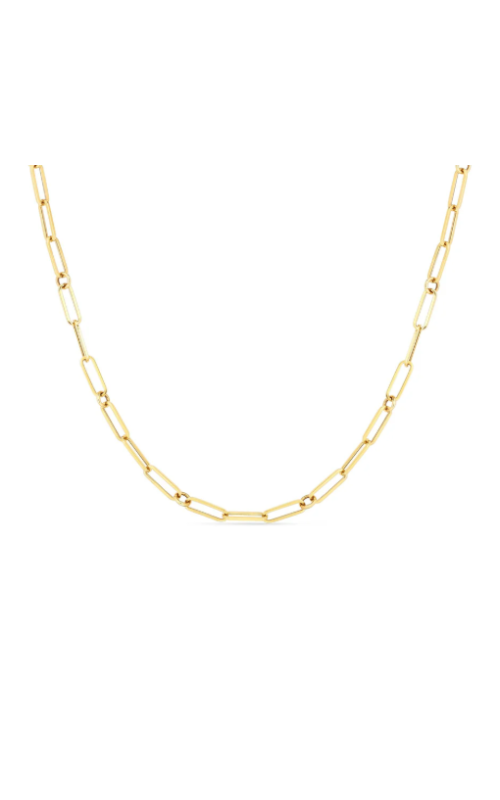 Roberto Coin Designer Gold Paperclip Necklace