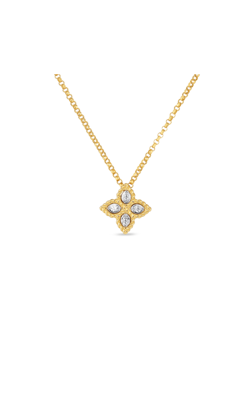 Roberto Coin .04ctw Diamond Princess Small Flower Pendant