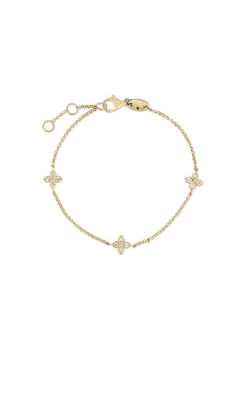 Roberto Coin .13ctw Diamond Love By The Inch 3 Station Bracelet