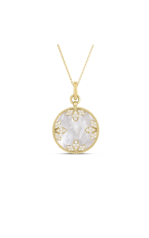 Roberto Coin .52ctw Diamond and Mother Of Pearl Medallion