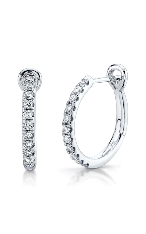 Shy Creation .26ctw Diamond Hoop Earrings