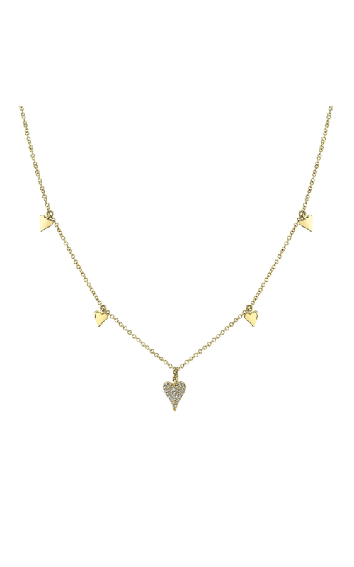 Shy Creation 0.07ctw Diamond Pave Heart Necklace