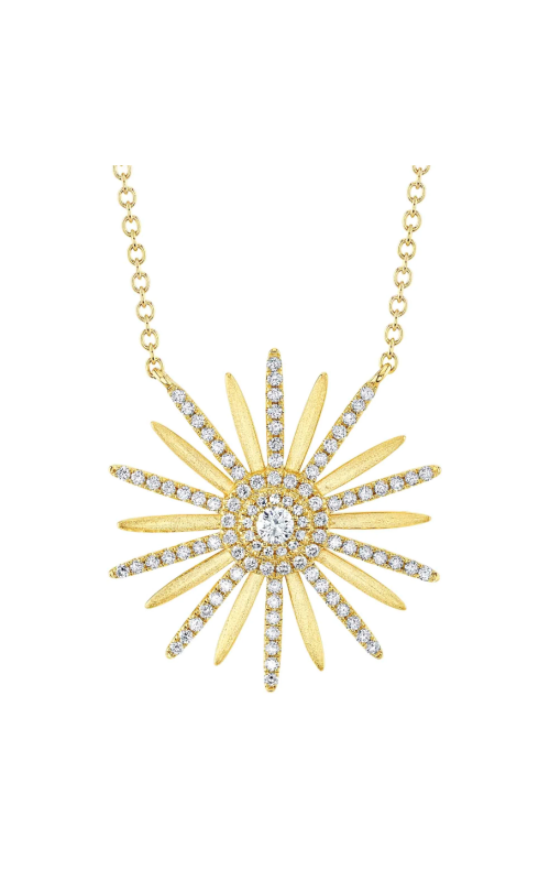 Shy Creation .69ctw Diamond Flower Necklace