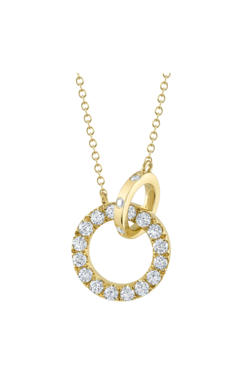 Shy Creation .54ctw Diamond Double Circle Necklace