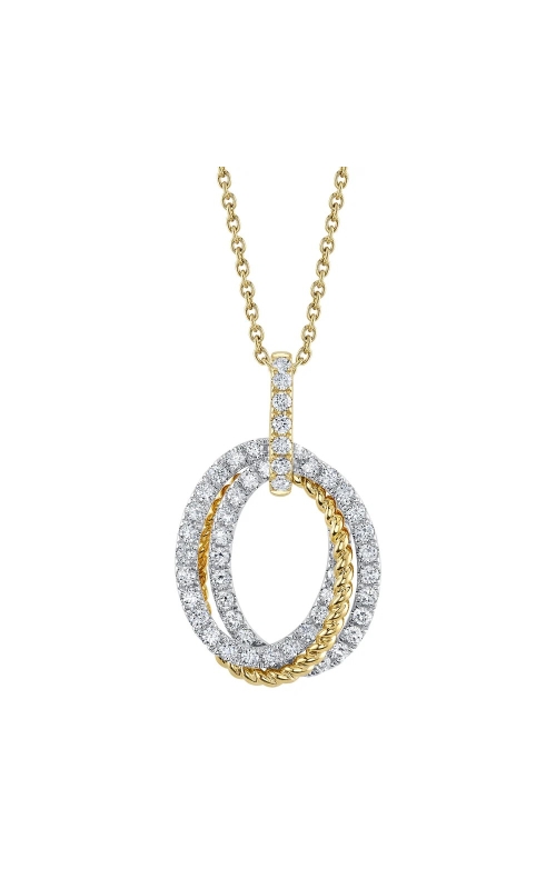 Shy Creation 1.00ctw Diamond Oval Beaded Pendant