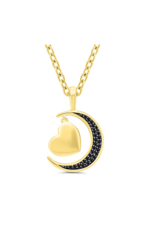J&S Collection Reversible Heart & Moon Pendant