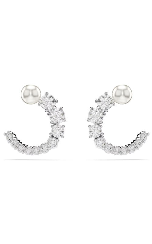 Swarovski Matrix Crystal Pearl Hoops