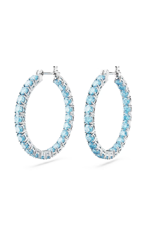 Swarovski Blue Matrix Hoop Earrings