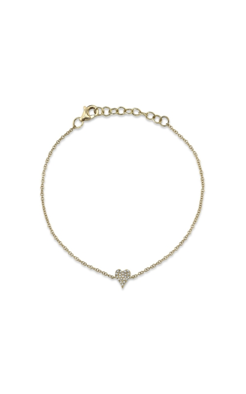 Shy Creation 0.05ctw Diamond Pave Heart Bracelet